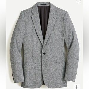 Ludlow Slim-fit unstructured blazer in English wool-cotton herringbone